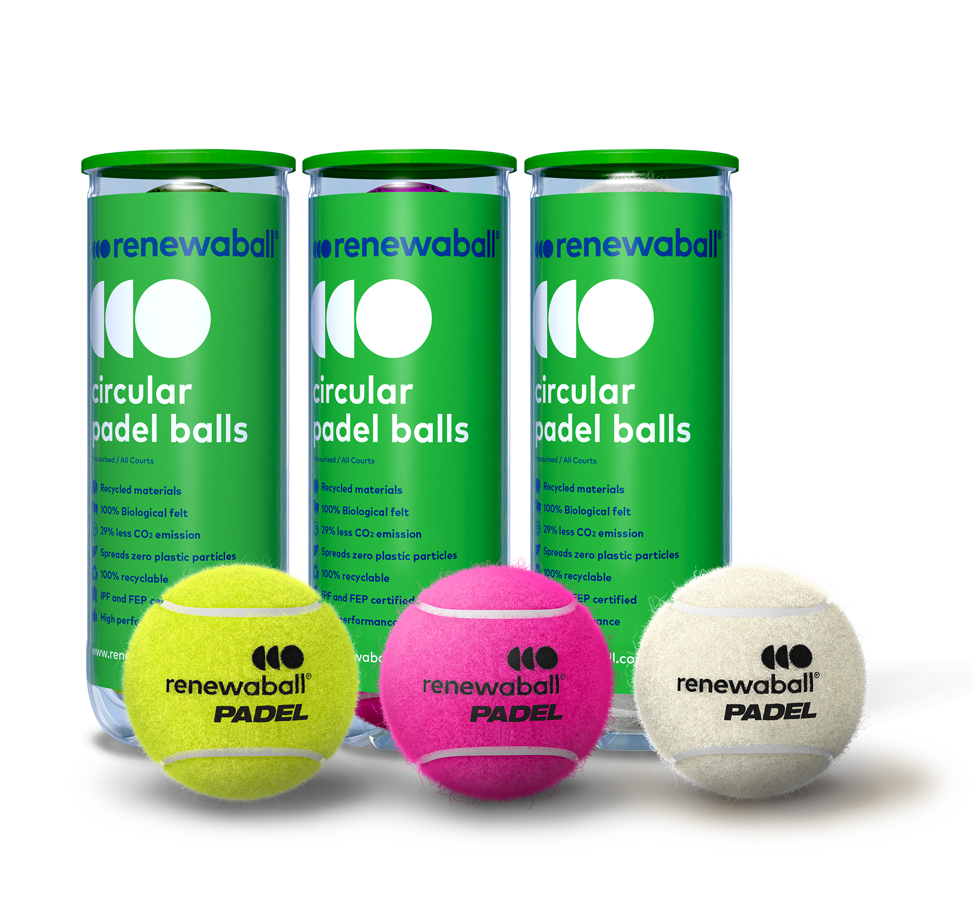 Circular Eco - Friendly Padel and Tennis Balls - ITF & IPF Approved | Renewaball - Smash Life